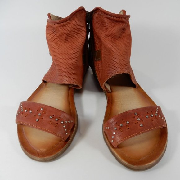 Miz Mooz Forge Comfort Flat SANDALS Size 36 5 5.5 Rust Leather Boho NEW $159 - Picture 2 of 12